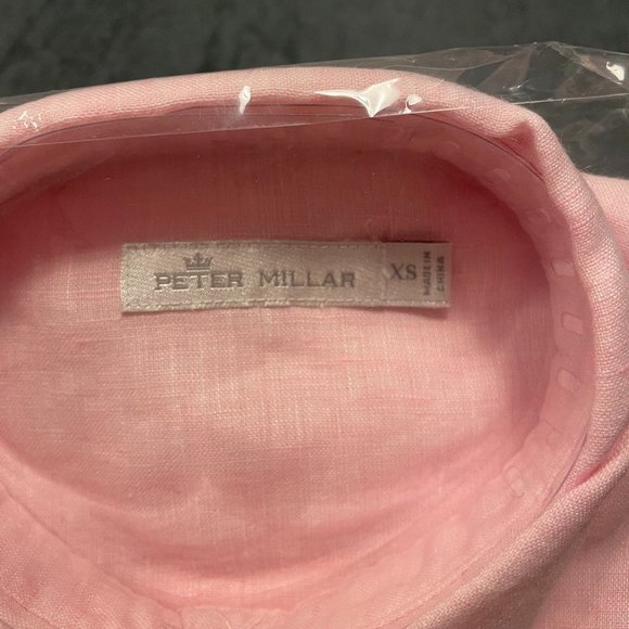 Peter Millar New Women's Light Pink Linen Shirt XS - Picture 4 of 5